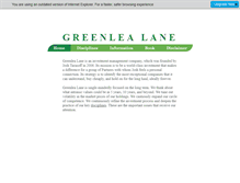 Tablet Screenshot of greenlealane.com